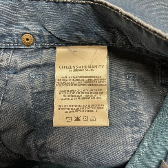Citizens of Humanity Jeans Men’s Size 32x34‎ Periwinkle Blue Straight Leg SID - Picture 14 of 15